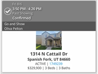 Showed a Home for Sale in Spanish Fork UT