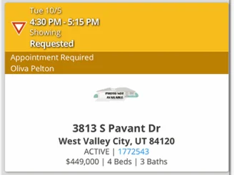 Showed a Home for Sale in West Valley City UT