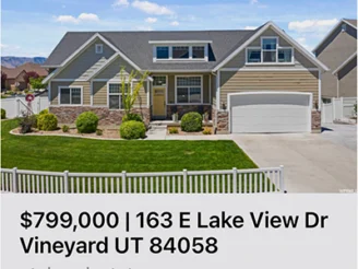 Out Showing Homes in Vineyard UT