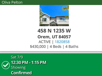 Showed a Home for Sale in Orem UT