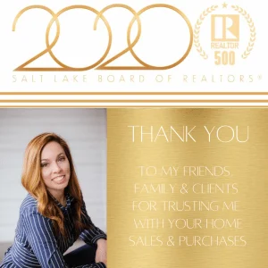 Olivia Pelton recognized in Salt Lake Board of Realtors Top 500 for 2020