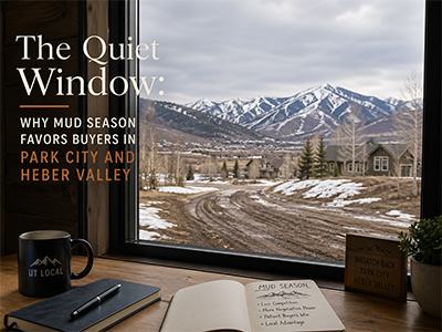 Heber Valley in late April with the Wasatch peaks still snow-covered and valley pastures emerging green