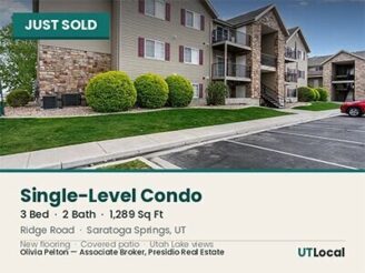 Just sold a single-level condo on Ridge Road in Saratoga Springs, UT — a bright, main-floor home in the Hillcrest community...